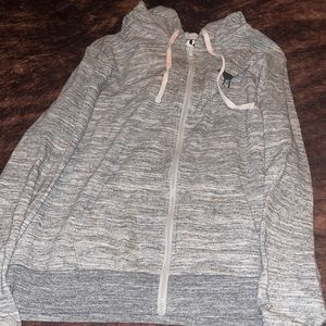 Victoria secret PINK gray full zip hoodie size L